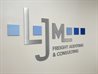 logo wall sign LJM feright ALUMINUM PAINTED ACRYLIC LOGO FARMINGDALE town of oyster bay