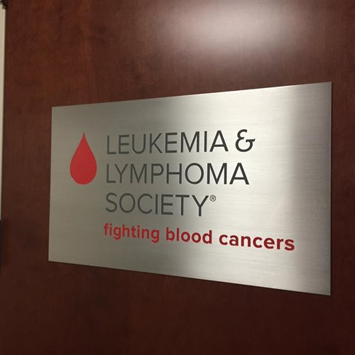 LYMPHOMA ALUMINUM DOOR PLAQUE MELVILLE